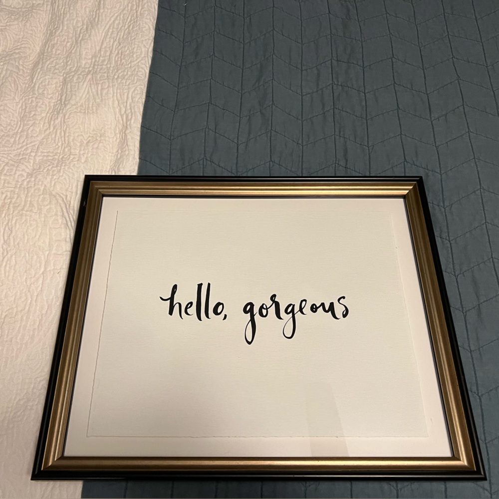 “Hello Gorgeous” Kate Spade wall art